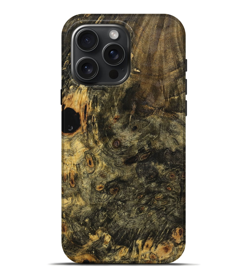 iPhone 16 Pro Max Wood+Resin Live Edge Phone Case - Talia (Wood Burl, 721117)