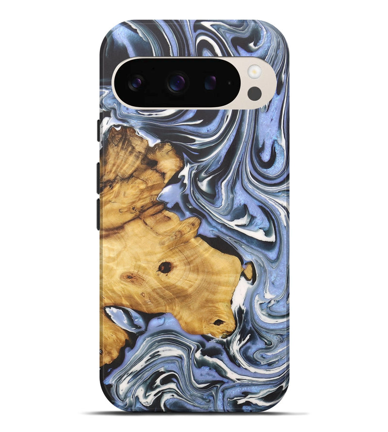 Pixel 9 Pro XL Wood+Resin Live Edge Phone Case - Shayla (Blue, 721153)
