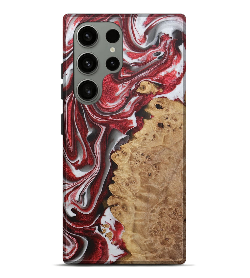 Galaxy S23 Ultra Wood+Resin Live Edge Phone Case - Brent (Red, 721172)