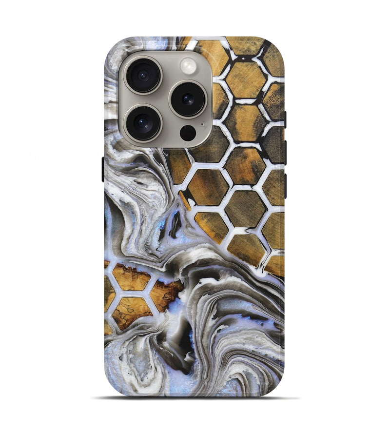 iPhone 16 Pro Wood+Resin Live Edge Phone Case - Jordyn (Pattern, 721320)