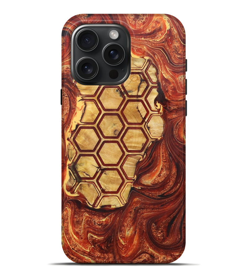 iPhone 16 Pro Max Wood+Resin Live Edge Phone Case - Asia (Pattern, 721325)