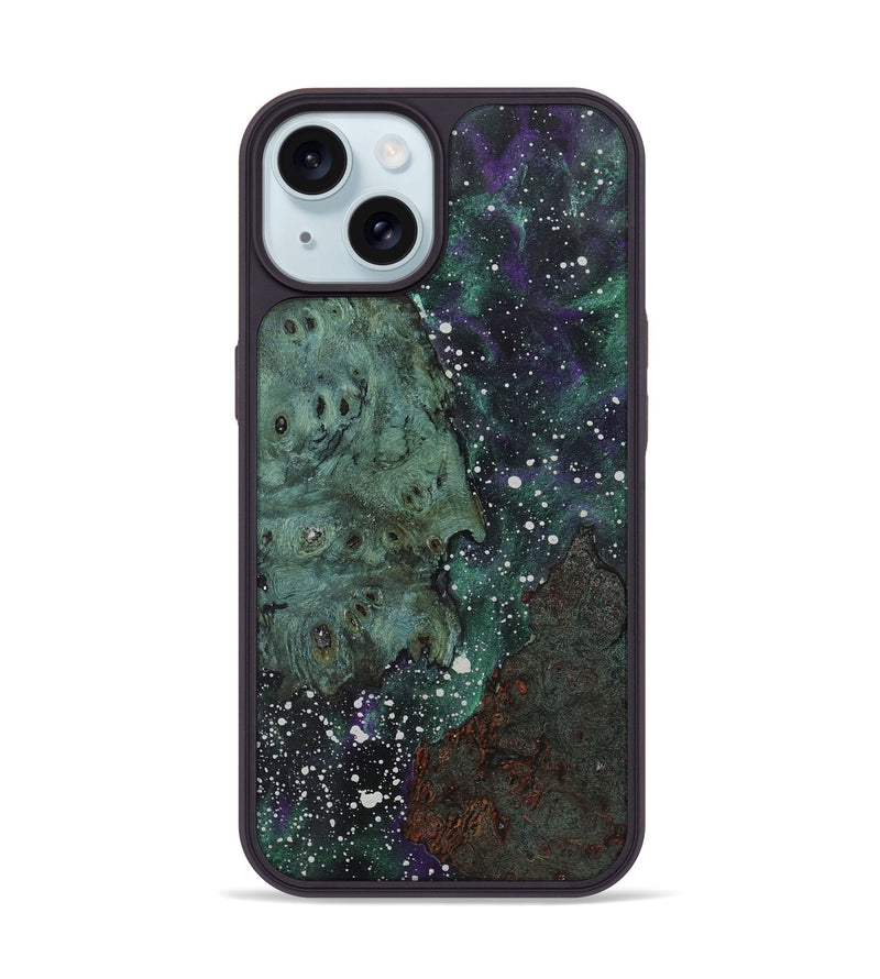 iPhone 15 Wood+Resin Phone Case - Raiden (Cosmos, 721362)