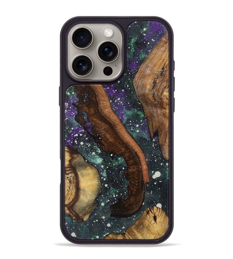 iPhone 16 Pro Max Wood+Resin Phone Case - Annie (Cosmos, 721363)