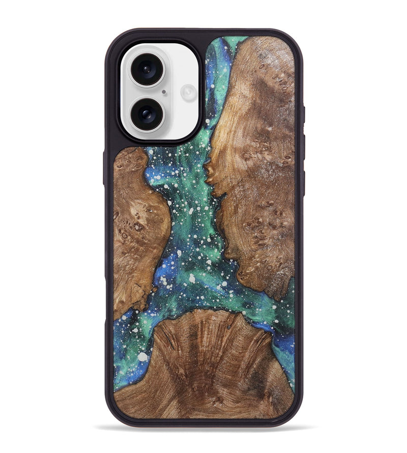 iPhone 16 Plus Wood+Resin Phone Case - Ayanna (Cosmos, 721375)