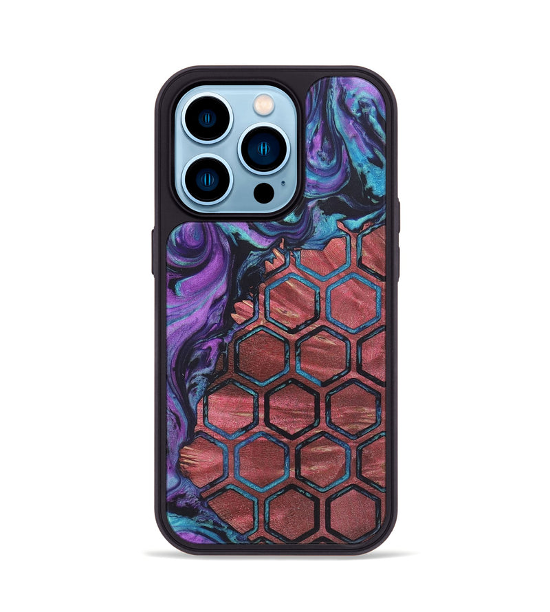 iPhone 14 Pro Wood+Resin Phone Case - Hailee (Pattern, 721478)