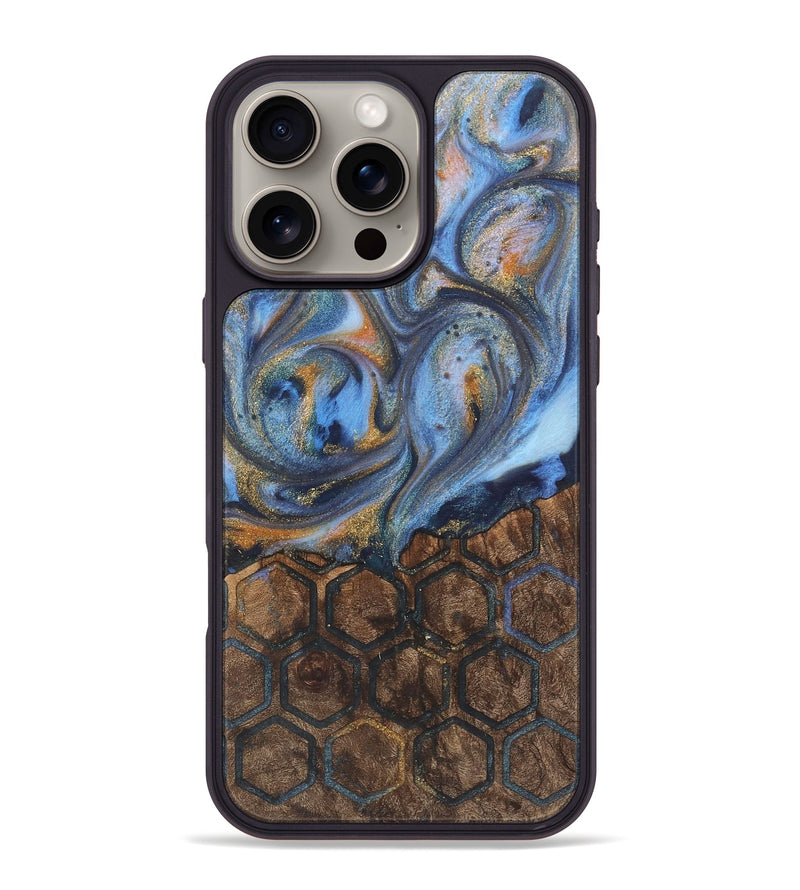 iPhone 16 Pro Max Wood+Resin Phone Case - Kason (Pattern, 721480)