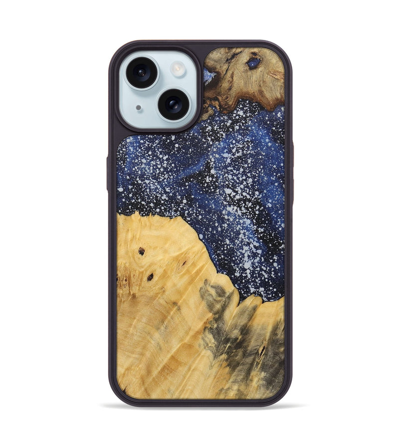 iPhone 15 Wood+Resin Phone Case - Gertrude (Cosmos, 721535)