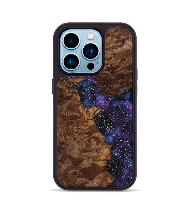 iPhone 14 Pro Wood+Resin Phone Case - Wren (Cosmos, 721539)