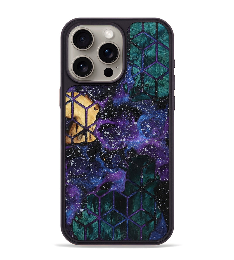 iPhone 15 Pro Max Wood+Resin Phone Case - Christian (Cosmos, 721545)