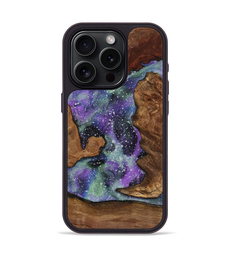 iPhone 15 Pro Wood+Resin Phone Case - Emely (Cosmos, 721558)