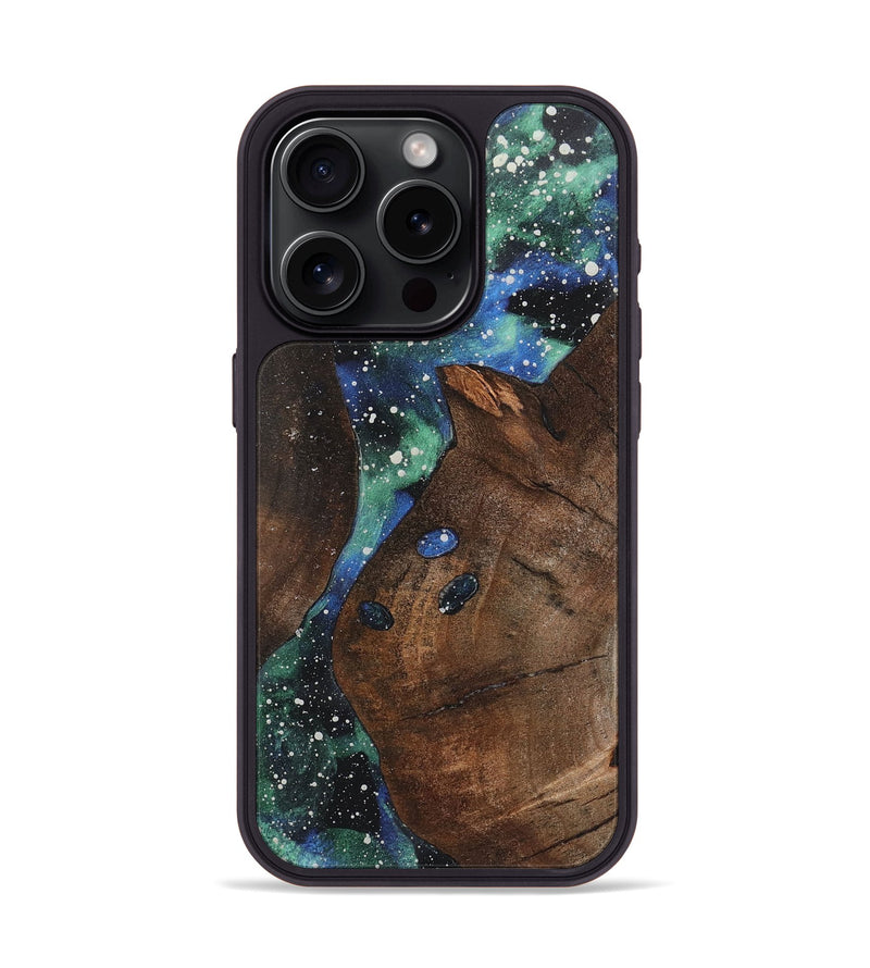 iPhone 15 Pro Wood+Resin Phone Case - Stephen (Cosmos, 721566)
