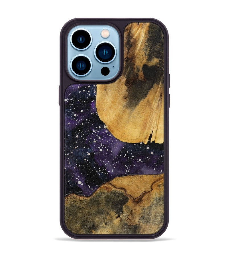 iPhone 14 Pro Max Wood+Resin Phone Case - Thelma (Cosmos, 721831)