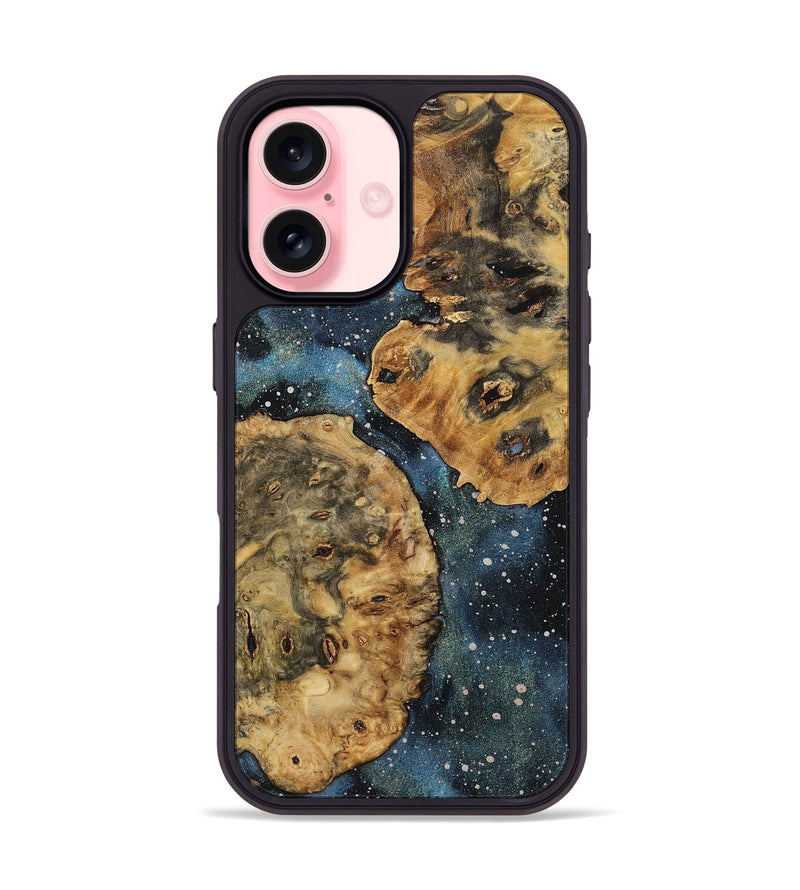 iPhone 16 Wood+Resin Phone Case - Dan (Cosmos, 721843)