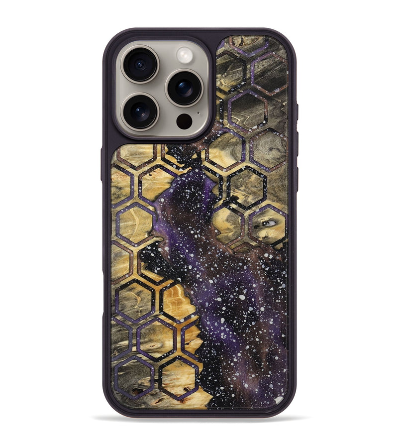 iPhone 16 Pro Max Wood+Resin Phone Case - Tevin (Cosmos, 721867)