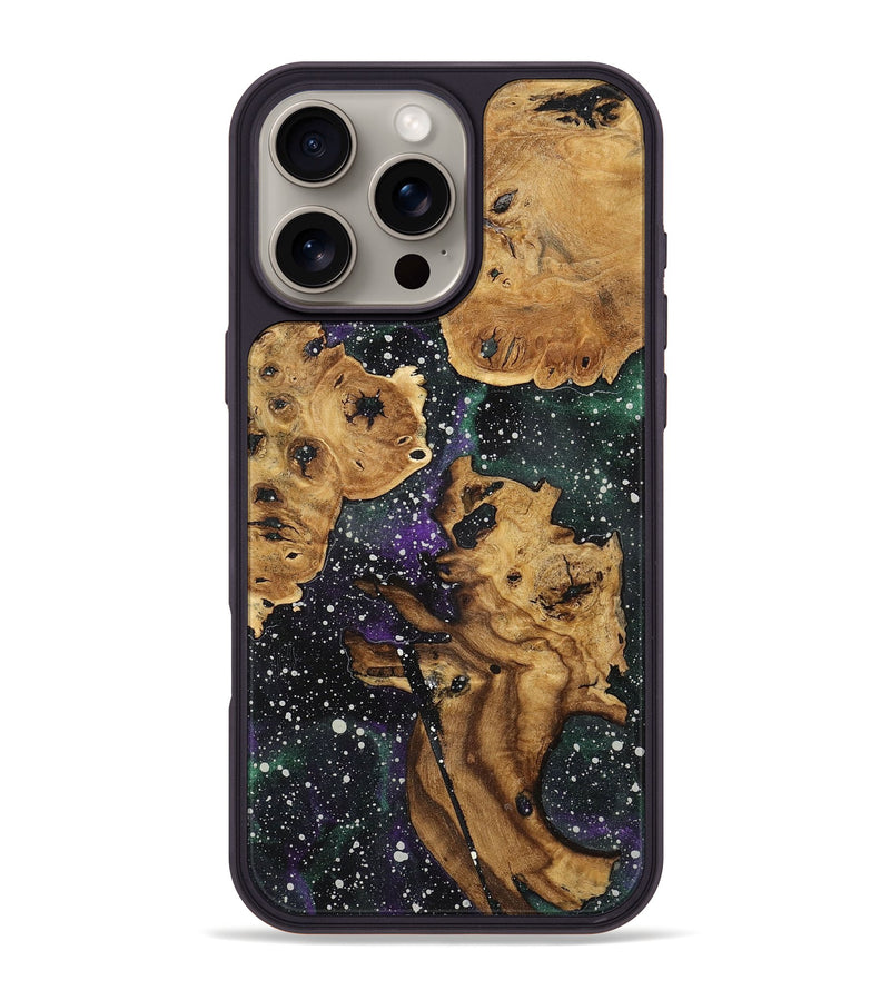 iPhone 16 Pro Max Wood+Resin Phone Case - Leslie (Cosmos, 721870)