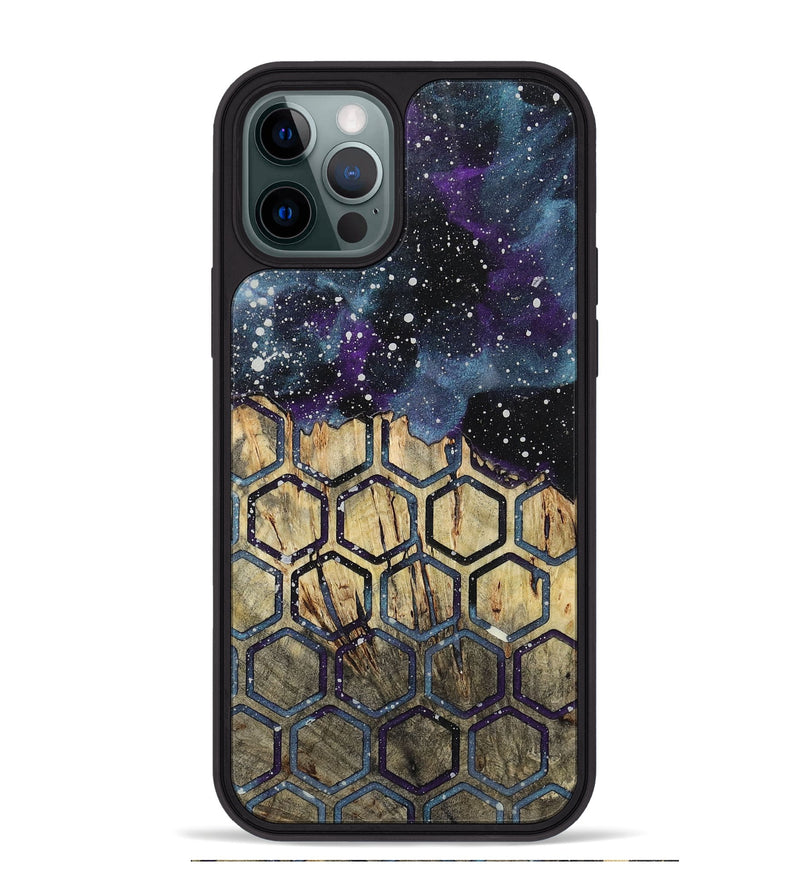 iPhone 12 Pro Max Wood+Resin Phone Case - Eva (Cosmos, 721881)