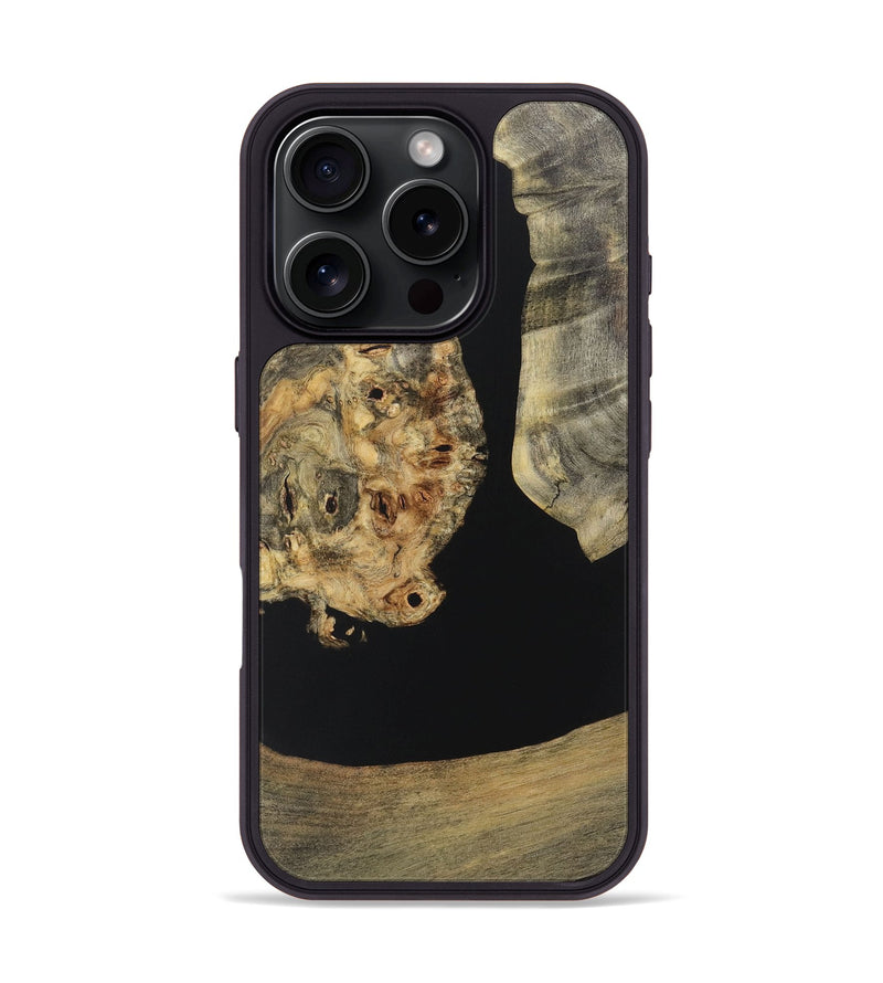 iPhone 16 Pro Wood+Resin Phone Case - Shannon (Pure Black, 721989)