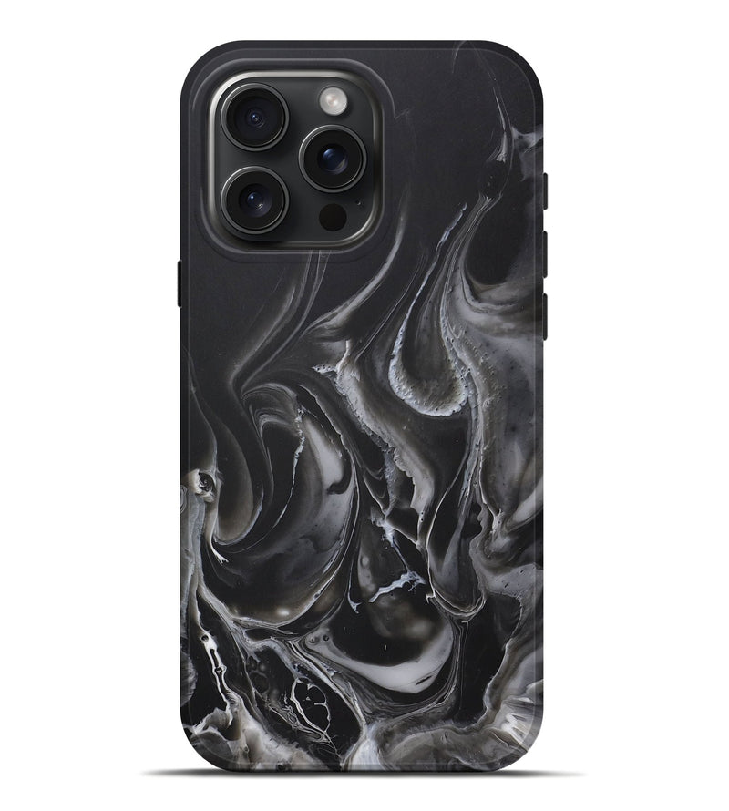 iPhone 16 Pro Max ResinArt Live Edge Phone Case - Annabella (Black & White, 721991)