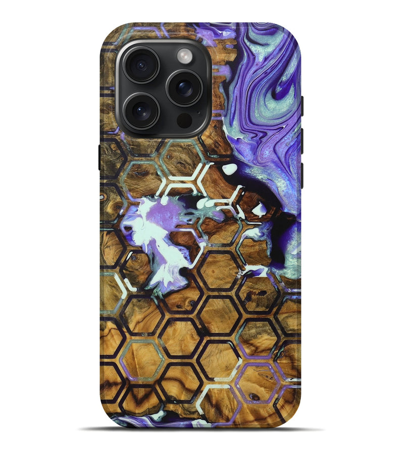 iPhone 16 Pro Max Wood+Resin Live Edge Phone Case - Legend (Pattern, 721993)