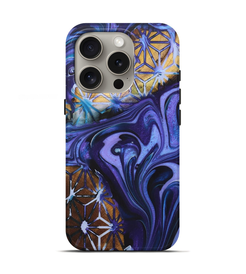 iPhone 16 Pro Wood+Resin Live Edge Phone Case - Olivia (Pattern, 721994)