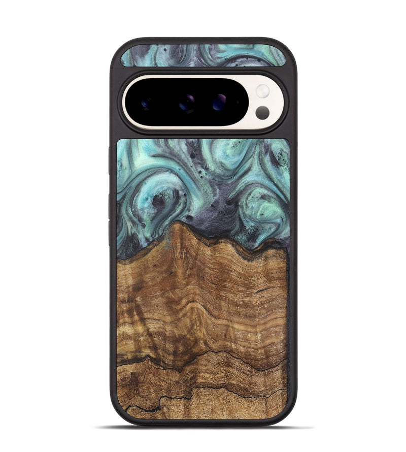 Pixel 9 Wood+Resin Phone Case - Yesenia (Blue, 722048)