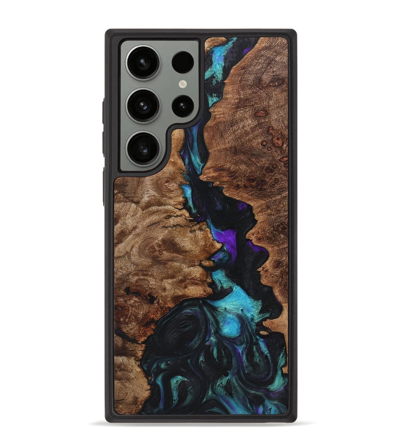 Galaxy S23 Ultra Wood+Resin Phone Case - Lucas (Purple, 722065)
