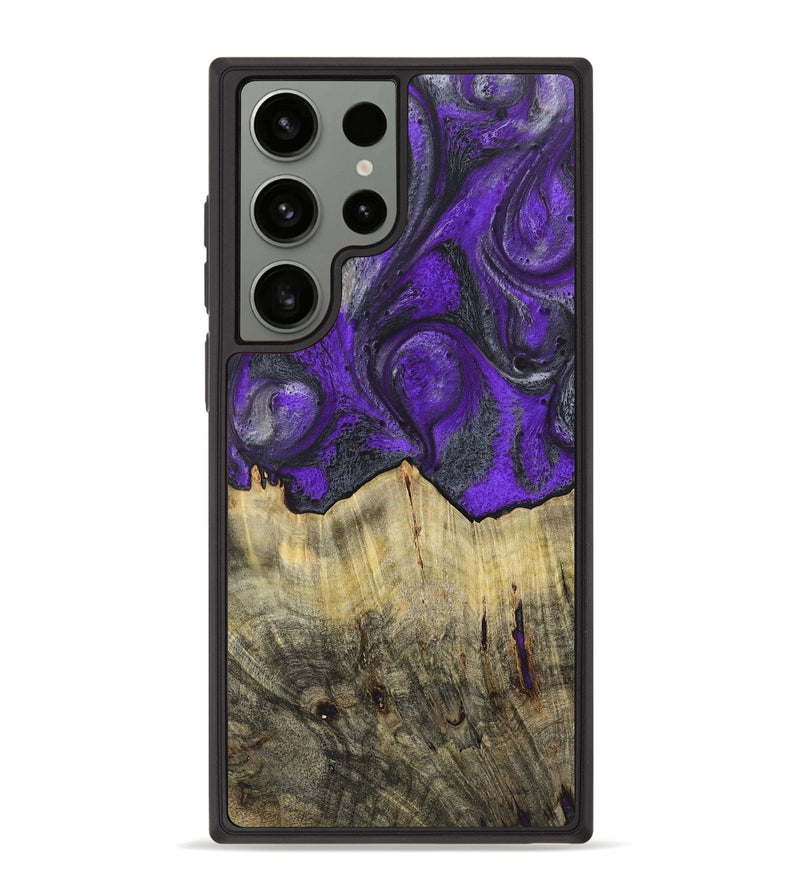 Galaxy S23 Ultra Wood+Resin Phone Case - Jeffrey (Purple, 722119)