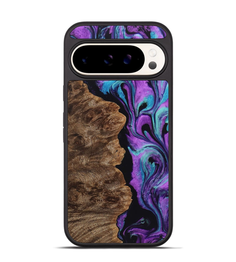 Pixel 9 Wood+Resin Phone Case - Franklin (Purple, 722123)