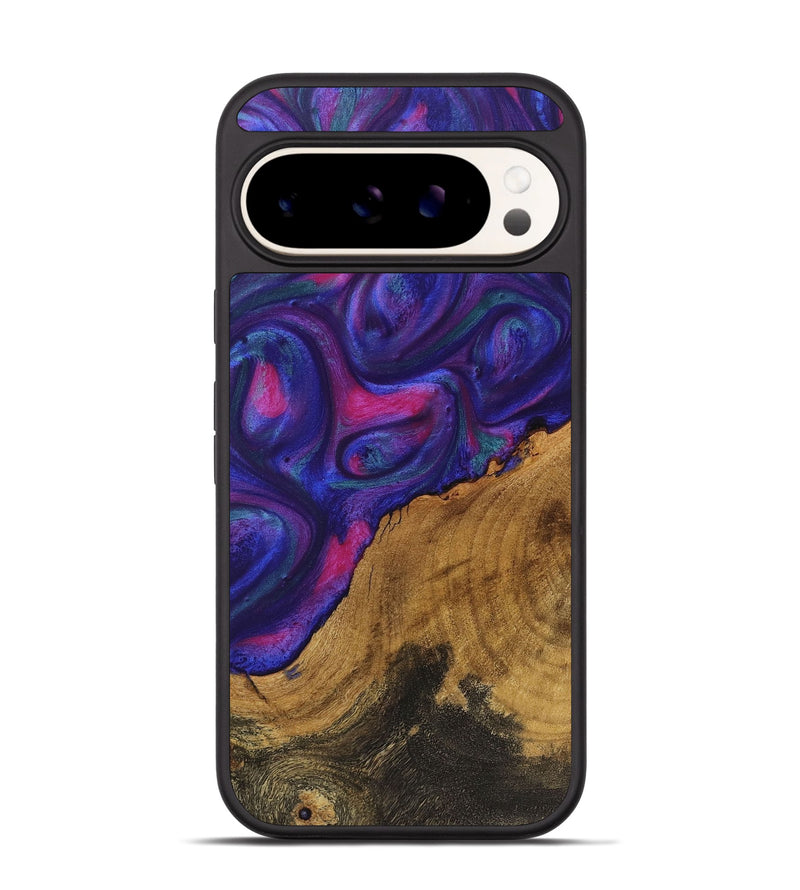 Pixel 9 Wood+Resin Phone Case - Willow (Purple, 722126)
