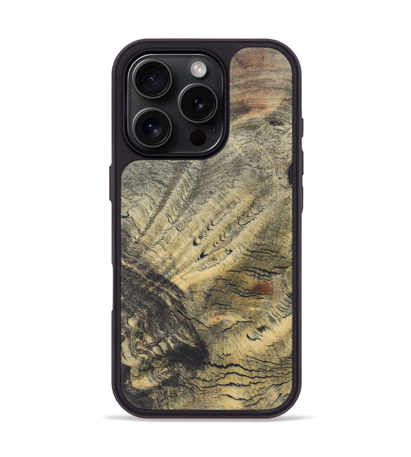 iPhone 16 Pro Wood+Resin Phone Case - Sienna (Wood Burl, 722212)