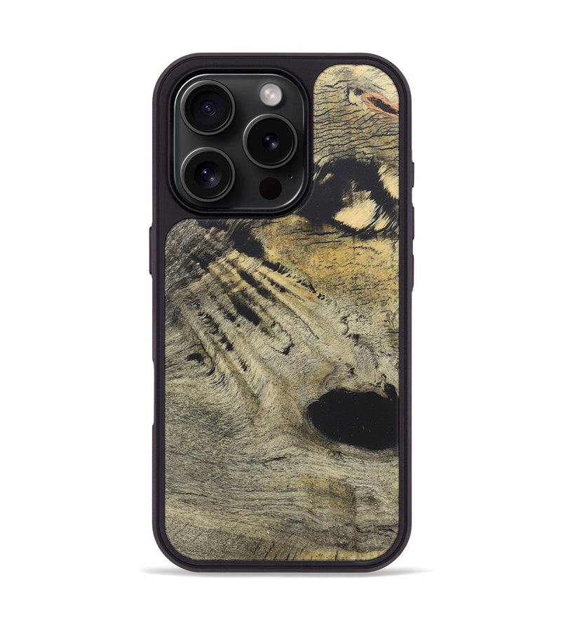 iPhone 16 Pro Wood+Resin Phone Case - Dexter (Wood Burl, 722216)