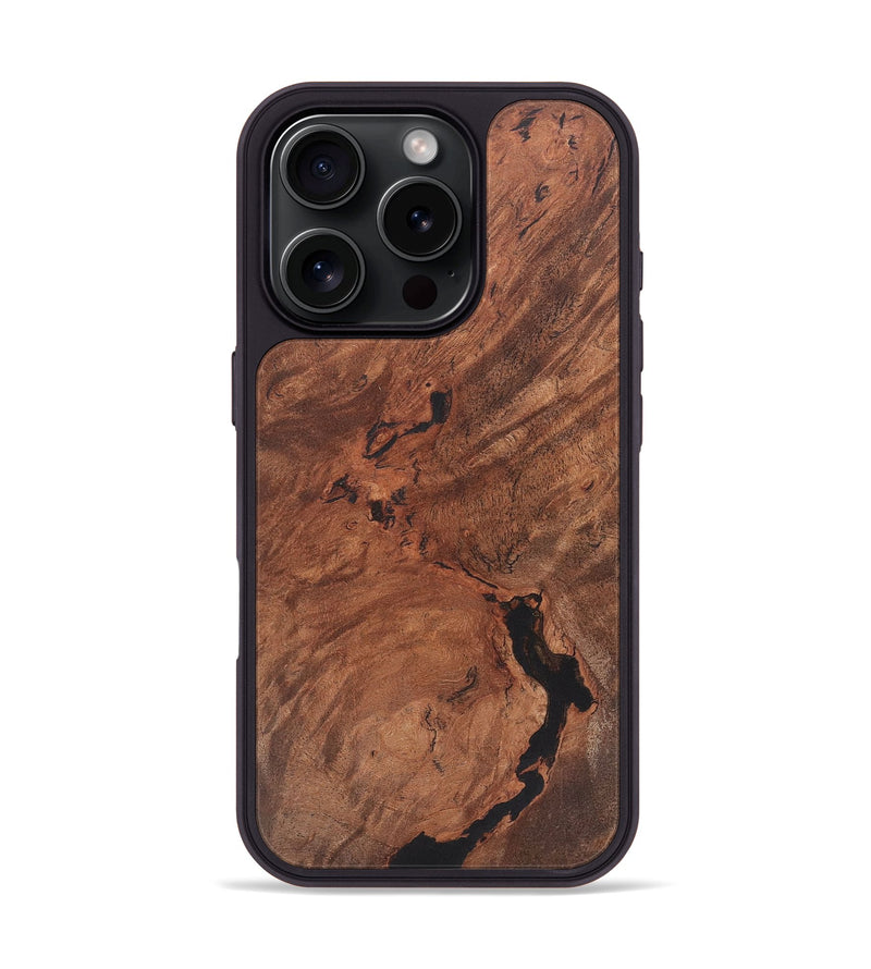 iPhone 16 Pro Wood+Resin Phone Case - Kendall (Wood Burl, 722219)
