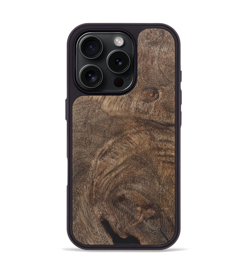 iPhone 16 Pro Wood+Resin Phone Case - Keri (Wood Burl, 722224)
