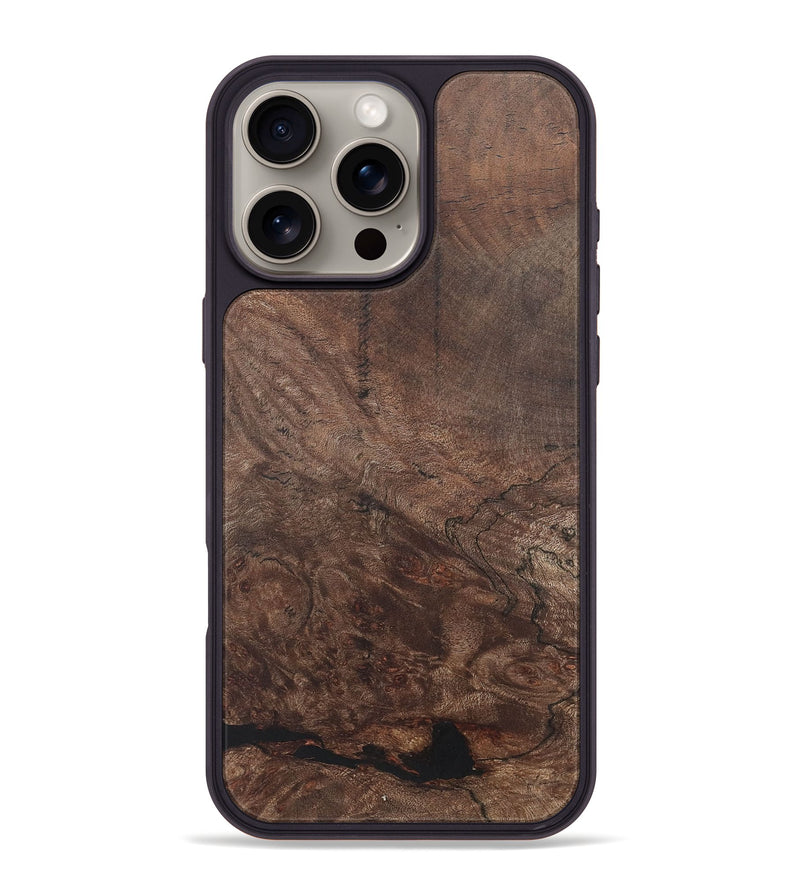 iPhone 16 Pro Max Wood+Resin Phone Case - Clark (Wood Burl, 722226)