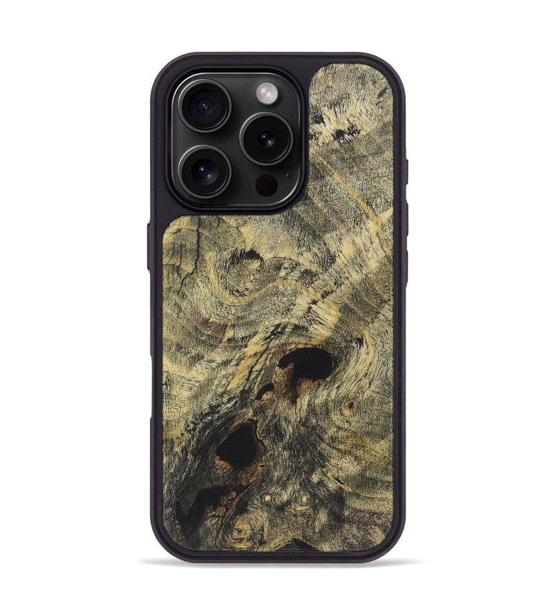 iPhone 16 Pro Wood+Resin Phone Case - Reagan (Wood Burl, 722227)