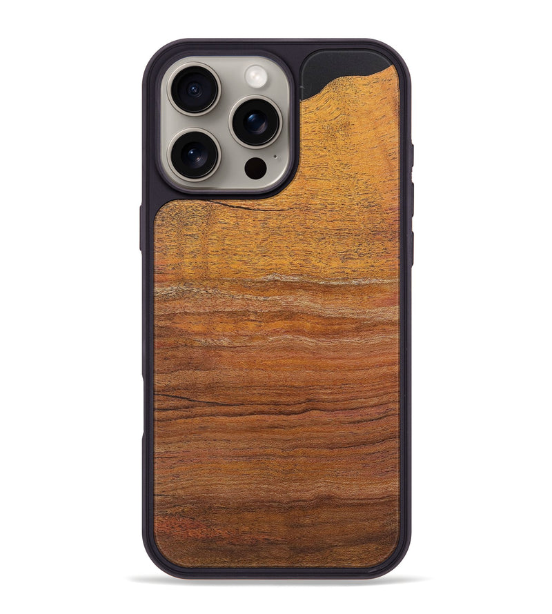 iPhone 16 Pro Max Wood+Resin Phone Case - Gabriel (Wood Burl, 722228)