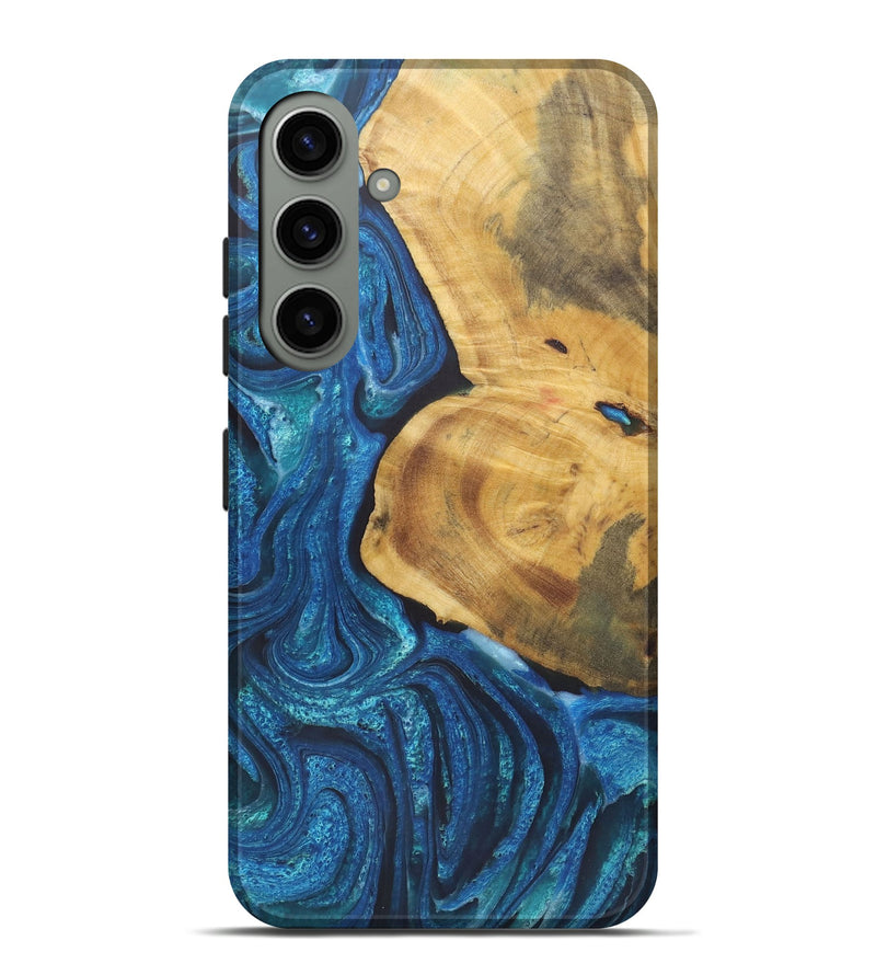 Galaxy S24 Plus Wood+Resin Live Edge Phone Case - Woodrow (Blue, 722240)