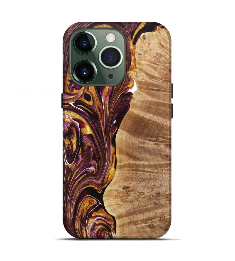 iPhone 13 Pro Wood+Resin Live Edge Phone Case - Chelsey (Purple, 722478)