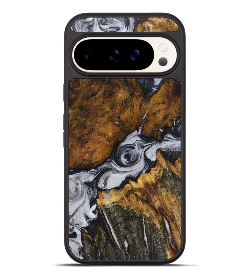 Pixel 9 Pro XL Wood+Resin Phone Case - Tanner (Black & White, 722522)