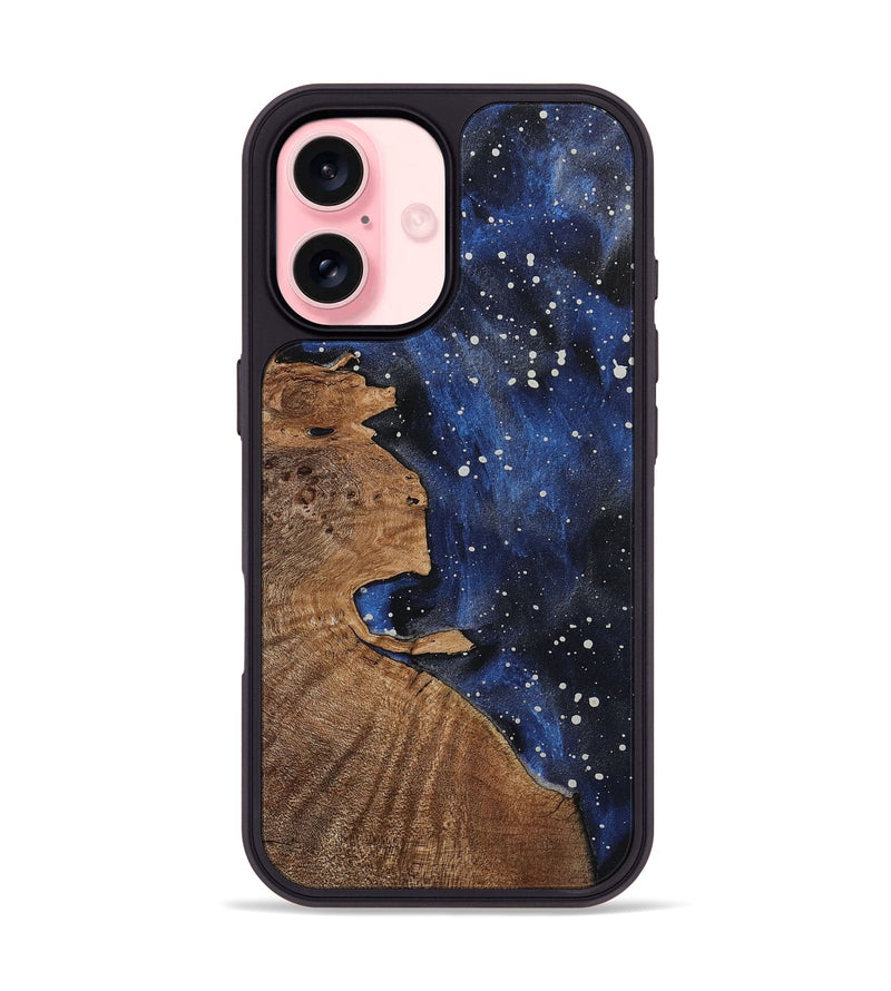 iPhone 16 Wood+Resin Phone Case - Camila (Cosmos, 722571)