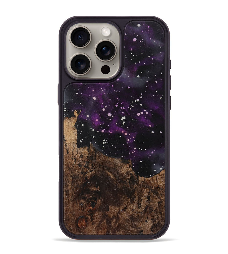 iPhone 16 Pro Max Wood+Resin Phone Case - Amanda (Cosmos, 722577)