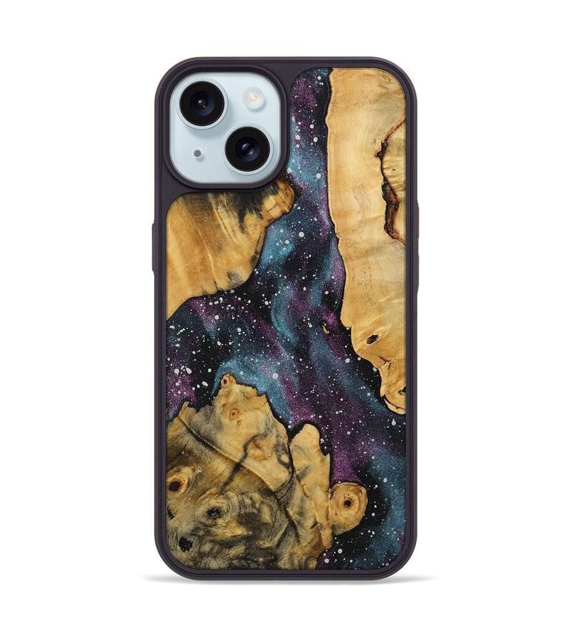 iPhone 15 Wood+Resin Phone Case - Kobe (Cosmos, 722589)