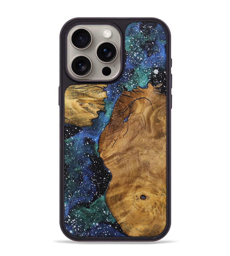 iPhone 15 Pro Max Wood+Resin Phone Case - Caleb (Cosmos, 722590)