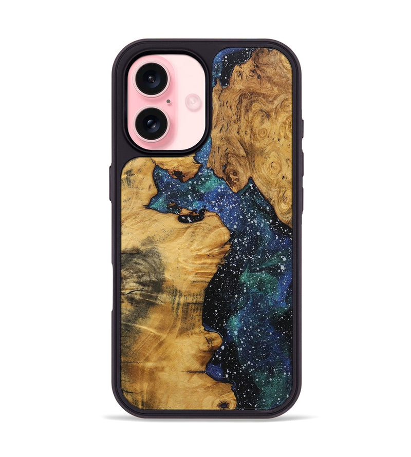 iPhone 16 Wood+Resin Phone Case - Rylee (Cosmos, 722594)