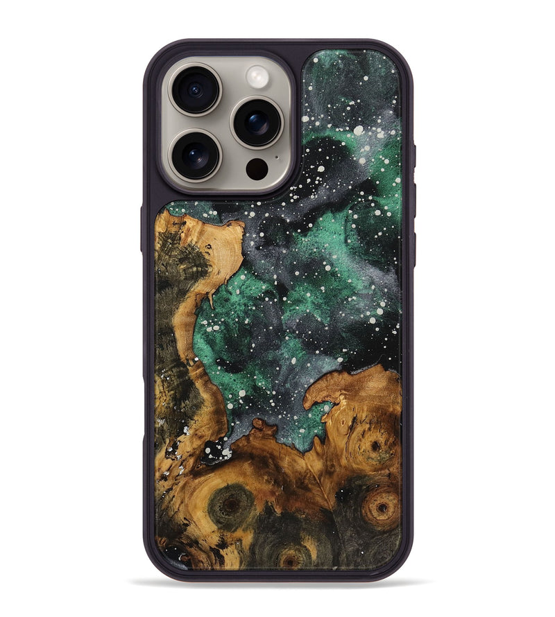 iPhone 16 Pro Max Wood+Resin Phone Case - Sonya (Cosmos, 722603)