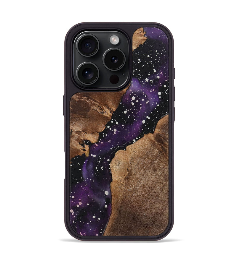 iPhone 16 Pro Wood+Resin Phone Case - Kira (Cosmos, 722611)