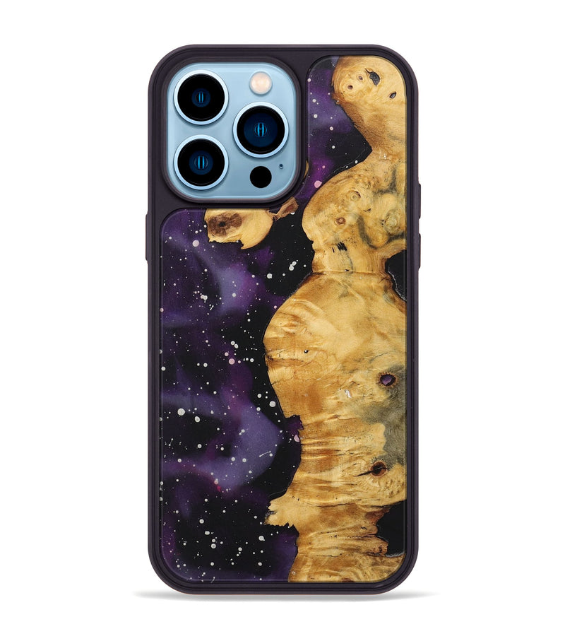 iPhone 14 Pro Max Wood+Resin Phone Case - Alaya (Cosmos, 722617)