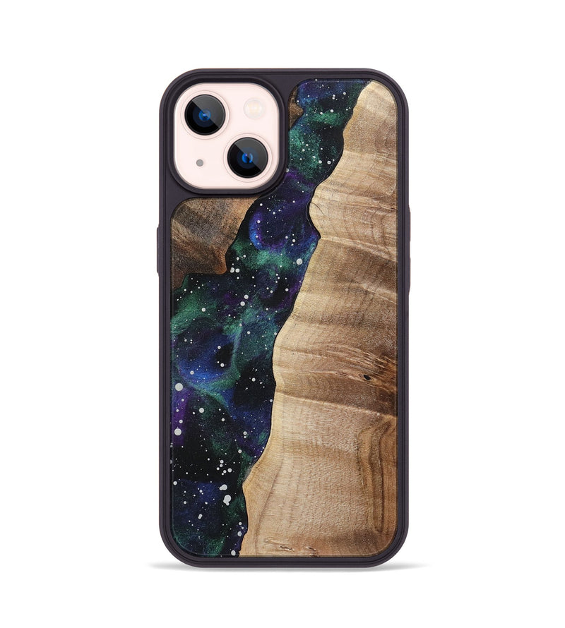 iPhone 14 Wood+Resin Phone Case - Floyd (Cosmos, 722654)