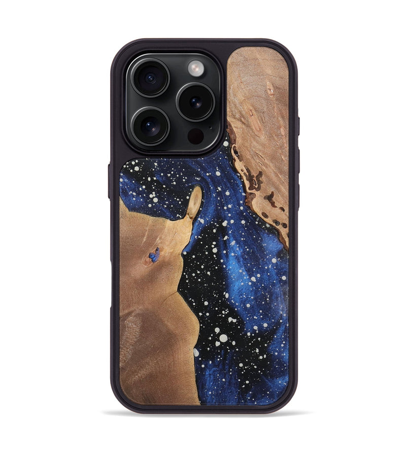 iPhone 16 Pro Wood+Resin Phone Case - Kenneth (Cosmos, 722660)