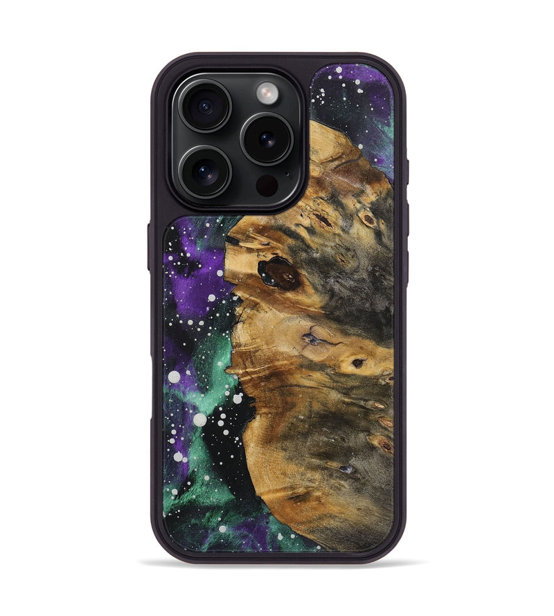 iPhone 16 Pro Wood+Resin Phone Case - Hugo (Cosmos, 722662)
